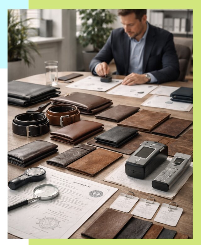 Сертификация кожаных изделий в Новотроицке от 12562 р. | Алешин-Нвт