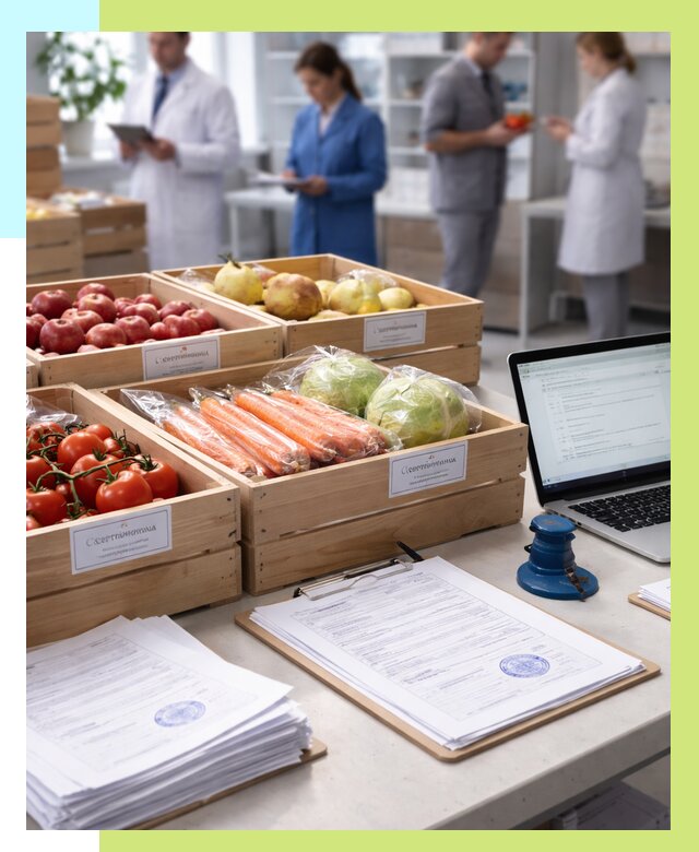 Сертификация овощей и фруктов в Новотроицке от 8898 р. | Алешин-Нвт