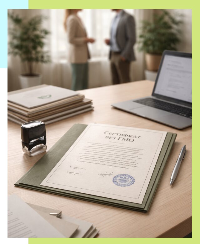 Сертификат без ГМО в Новотроицке от 7851 р. оформить срочно Алешин-Нвт