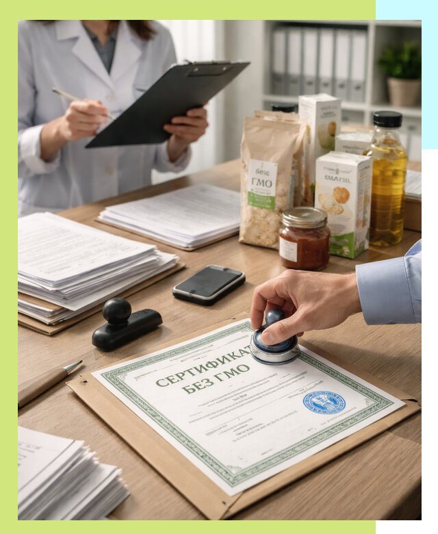 Получение сертификата Без ГМО для продукции в Новотроицке